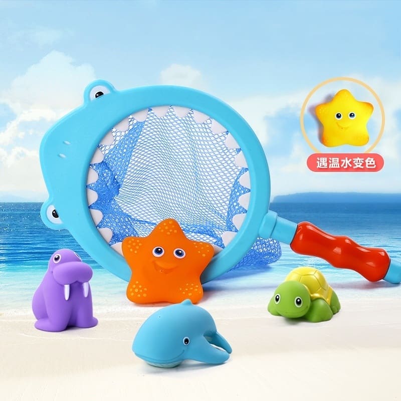 🦈 НАБОР ДЛЯ ИГР В ВОДЕ «Сачок-акула с рыбками»