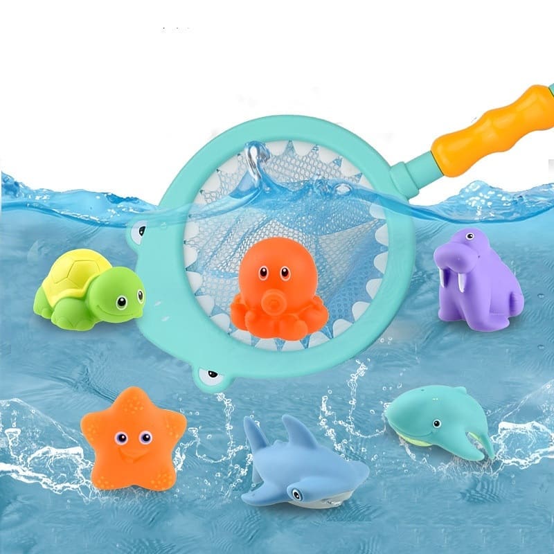 🦈 НАБОР ДЛЯ ИГР В ВОДЕ "Сачок-акула с рыбками"