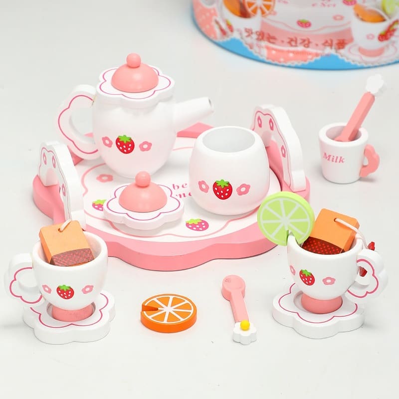 ☕ ДЕРЕВЯННЫЙ ИГРОВОЙ НАБОР "Чаепитие"