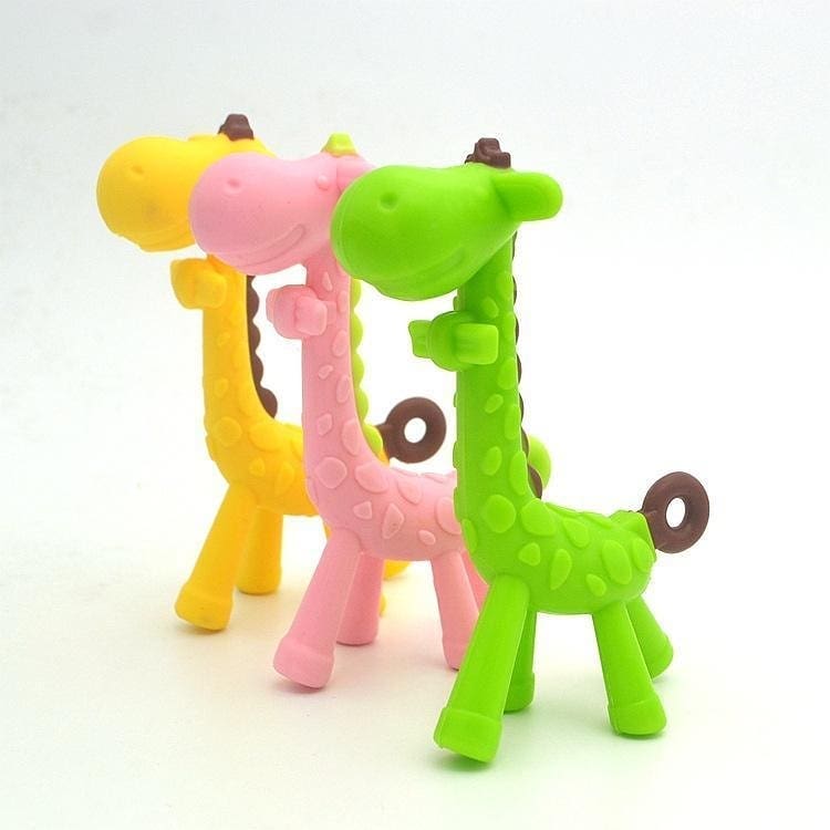 🦒 СИЛИКОНОВЫЙ ПРОРЕЗЫВАТЕЛЬ - МАССАЖЁР «Жираф» в защитном футляре