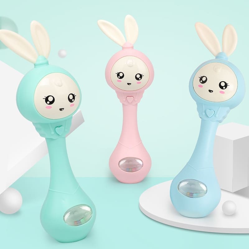 🐰МУЗЫКАЛЬНАЯ ИГРУШКА — ПОГРЕМУШКА «Зайка» (аналог «Alilo»)