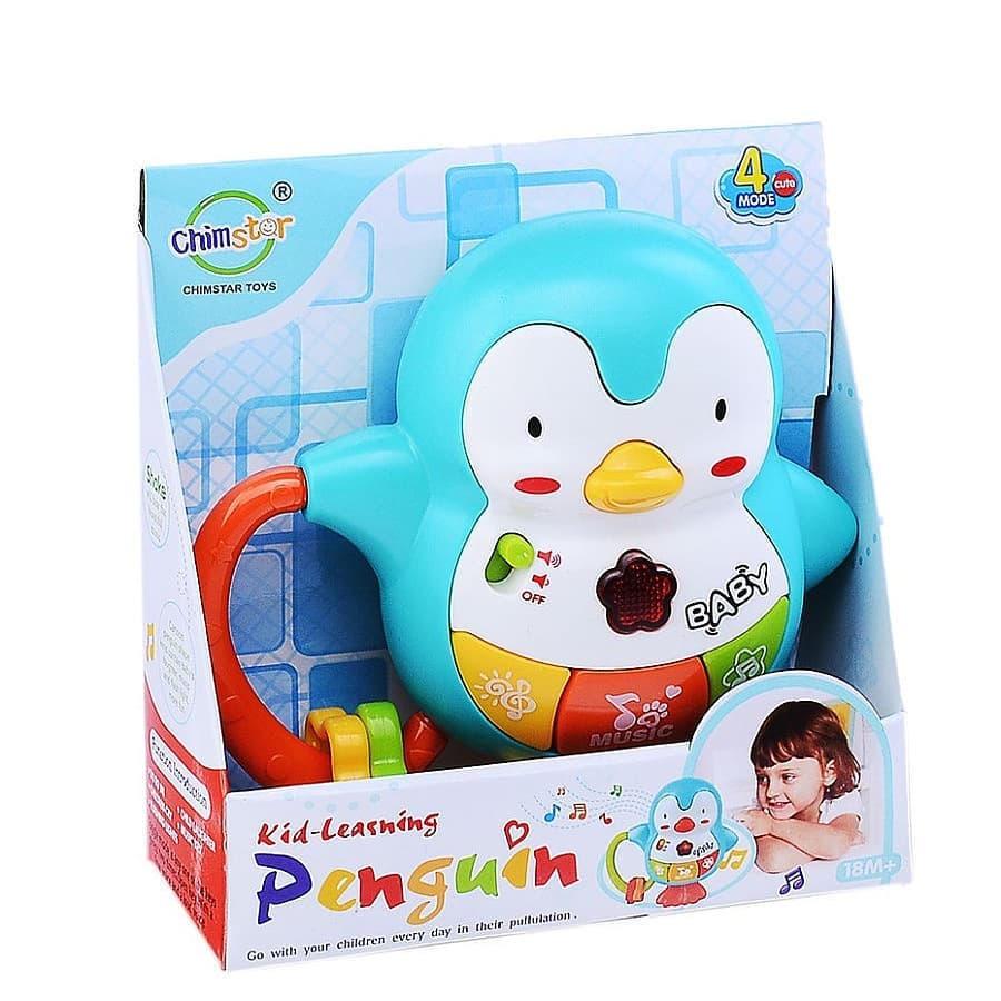 🐧 МУЗЫКАЛЬНАЯ ИГРУШКА - ПОГРЕМУШКА "Музыкальный Пингвин"