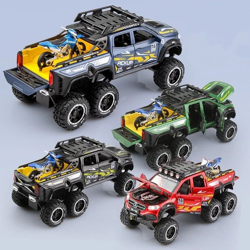 🚙 МЕТАЛЛИЧЕСКАЯ МОДЕЛЬ «Mercedes Benz X-CLASS 6x6» (масш 1:28)