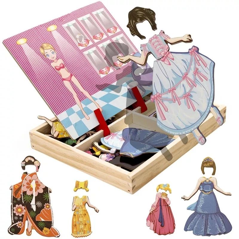 👗👘 МАГНИТНАЯ ИГРА-ОДЕВАШКА «Принцесса» + доска-планшет для рисования