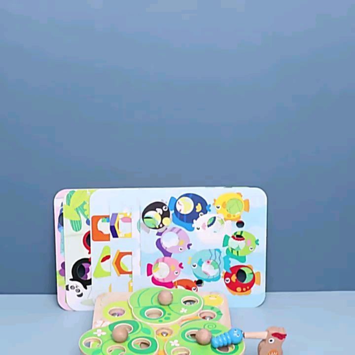 🐛 РАЗВИВАЮЩАЯ МАГНИТНАЯ ИГРА-РЫБАЛКА «Озорные гусеницы»