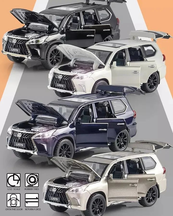 🚙 МЕТАЛЛИЧЕСКАЯ МОДЕЛЬ «LEXUS LX 570» (масшт 1:32)