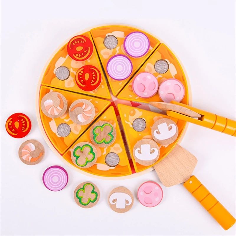 🍕🔪 ДЕРЕВЯННЫЙ ИГРОВОЙ НАБОР «Пицца»