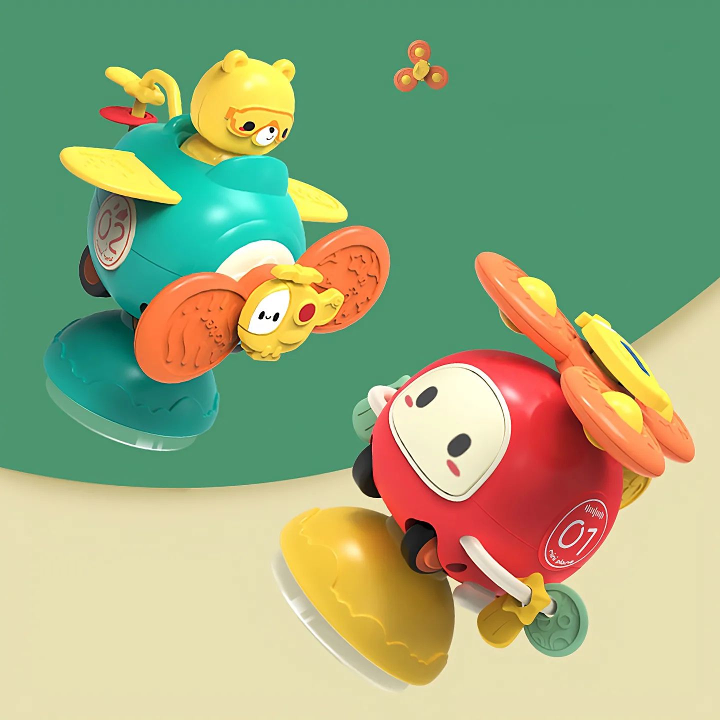 🚁🛩️ МНОГОФУНКЦИОНАЛЬНАЯ РАЗВИВАЮЩАЯ ИГРУШКА «3в1» (игрушка на присоске + инерционная машинка + игрушка-спиннер)